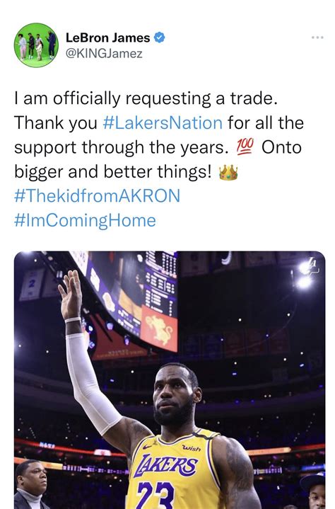 lebron twotter